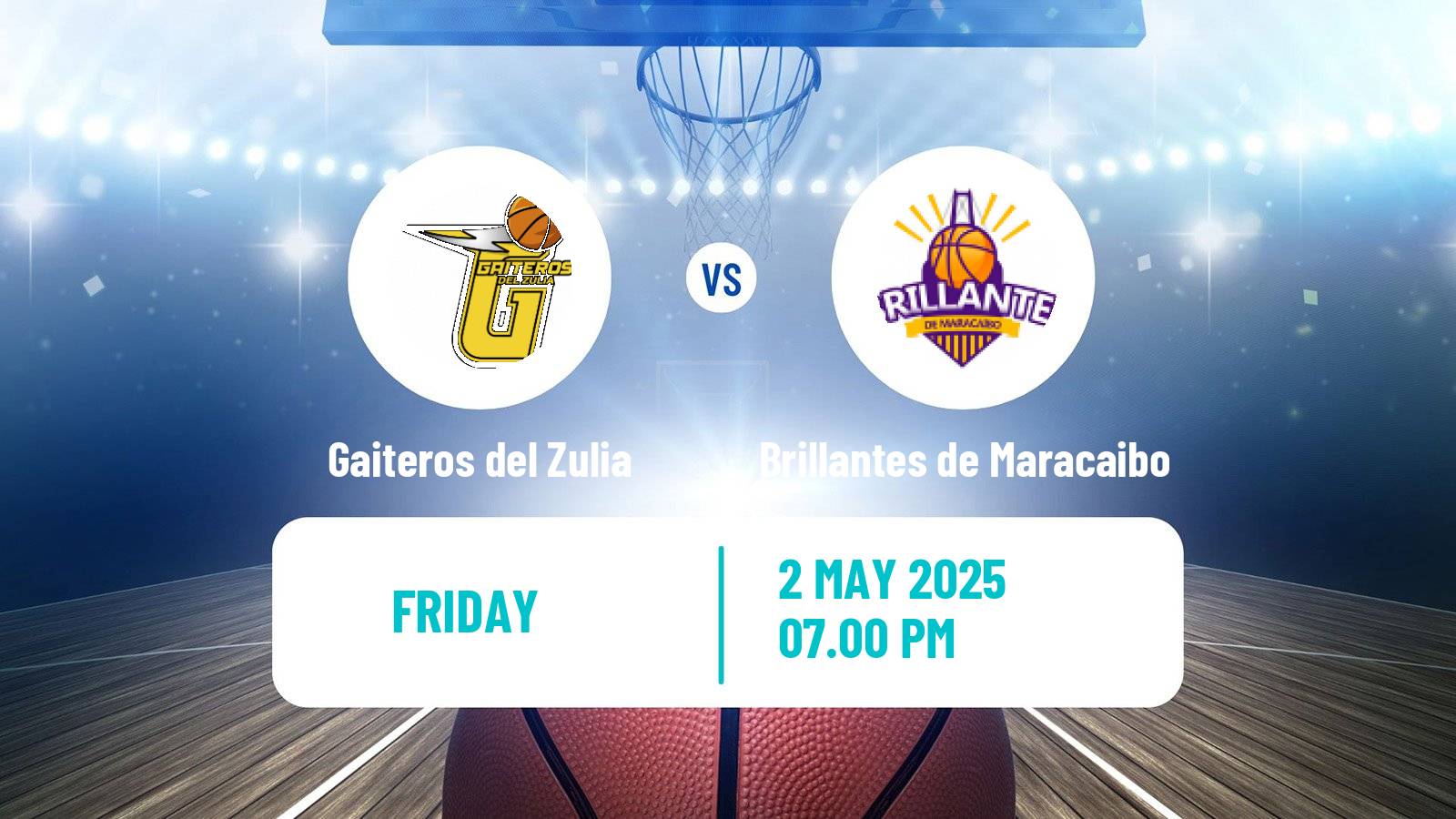 Basketball Venezuelan Superliga Basketball Gaiteros del Zulia - Brillantes de Maracaibo