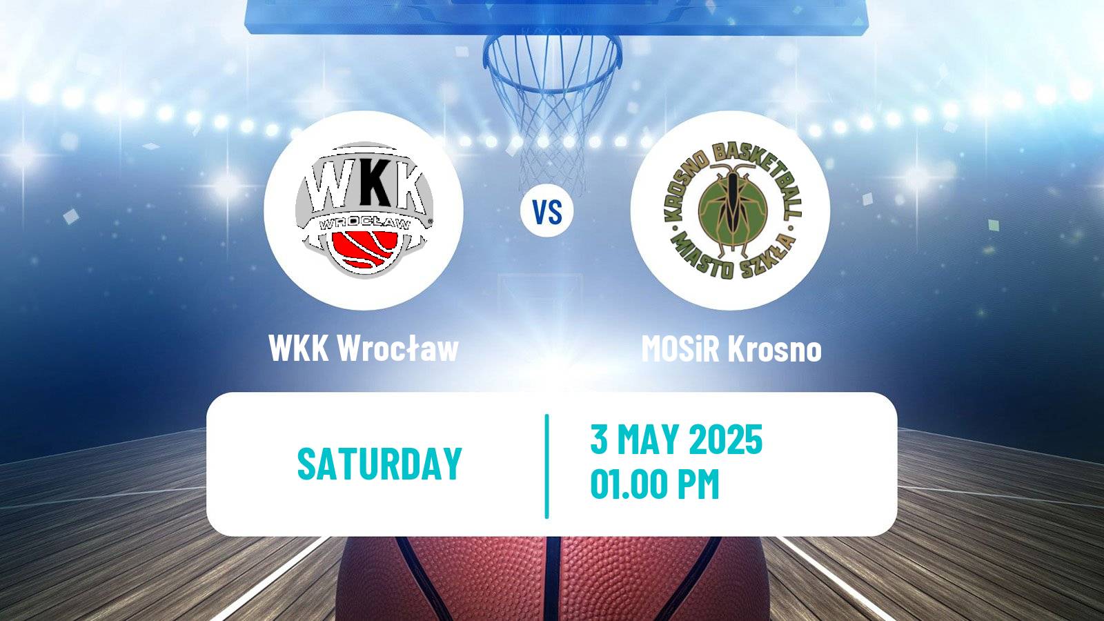 Basketball Polish 1 Liga Basketball WKK Wrocław - MOSiR Krosno