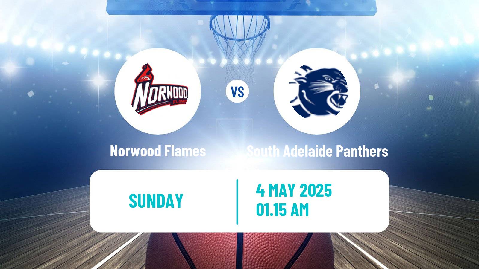 Basketball Australian NBL1 Central Norwood Flames - South Adelaide Panthers