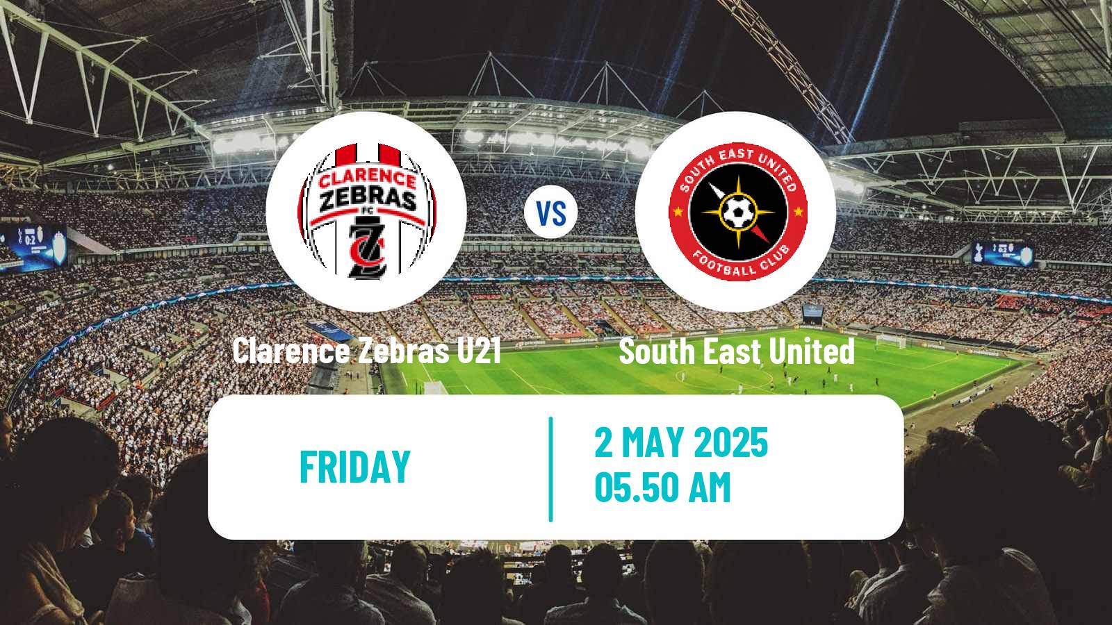 Soccer Australian Tasmania Southern Championship Clarence Zebras U21 - South East United