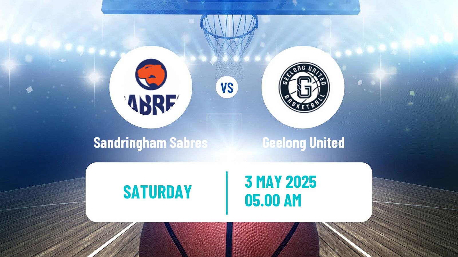 Basketball Australian NBL1 South Sandringham Sabres - Geelong United