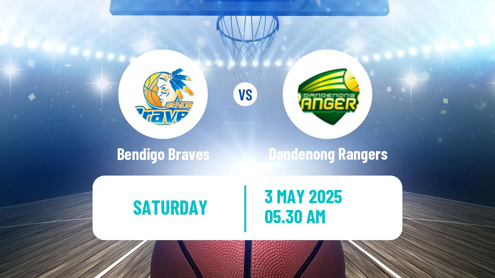 Basketball Australian NBL1 South Bendigo Braves - Dandenong Rangers