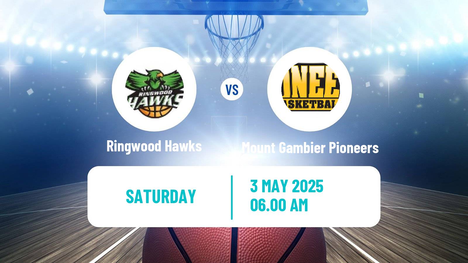 Basketball Australian NBL1 South Ringwood Hawks - Mount Gambier Pioneers