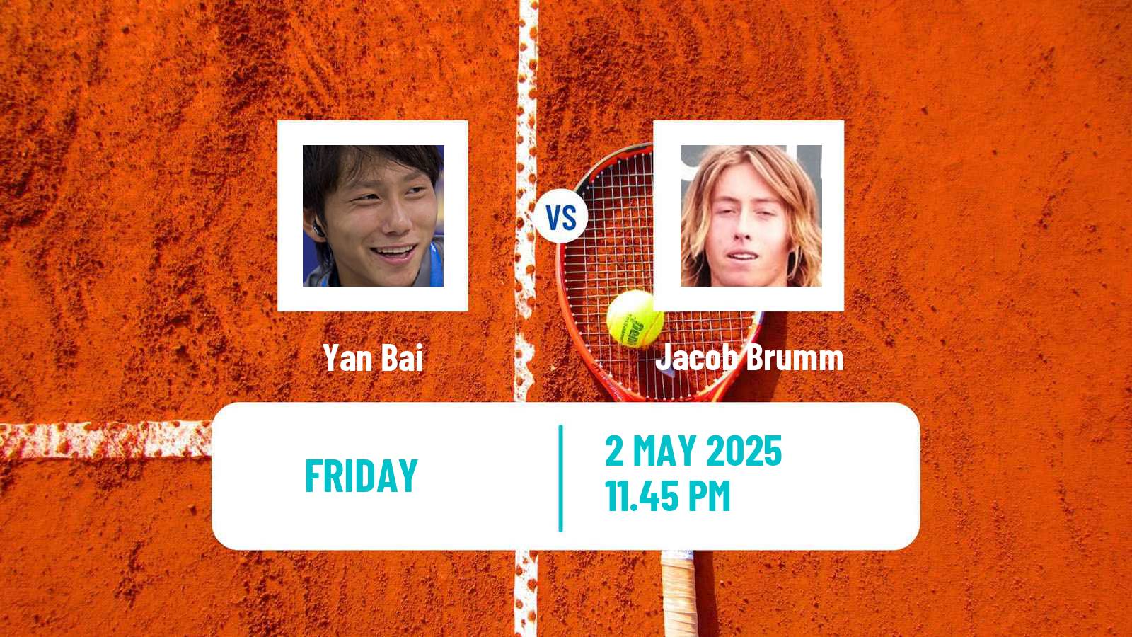 Tennis ITF M25 Anning Men Yan Bai - Jacob Brumm