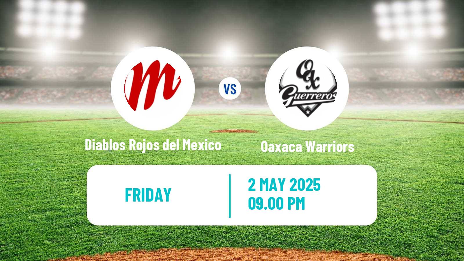 Baseball LMB Diablos Rojos del Mexico - Oaxaca Warriors