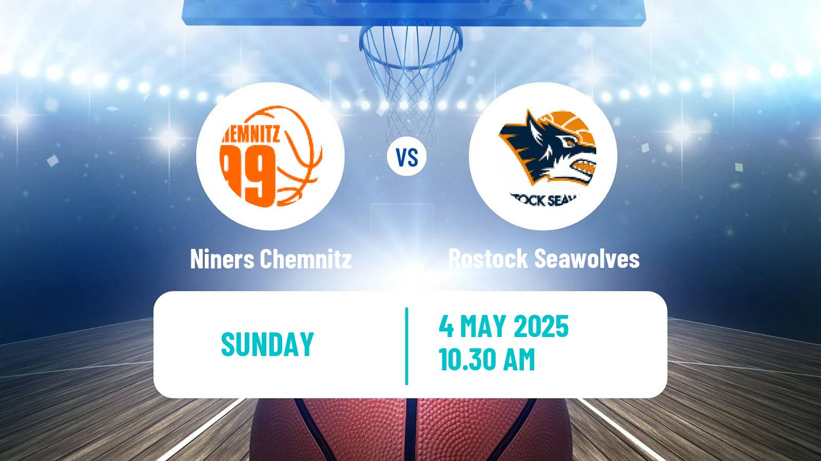 Basketball German BBL Niners Chemnitz - Rostock Seawolves