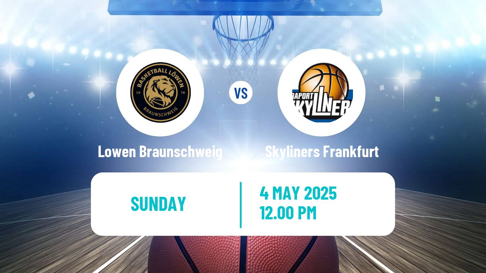 Basketball German BBL Lowen Braunschweig - Skyliners Frankfurt