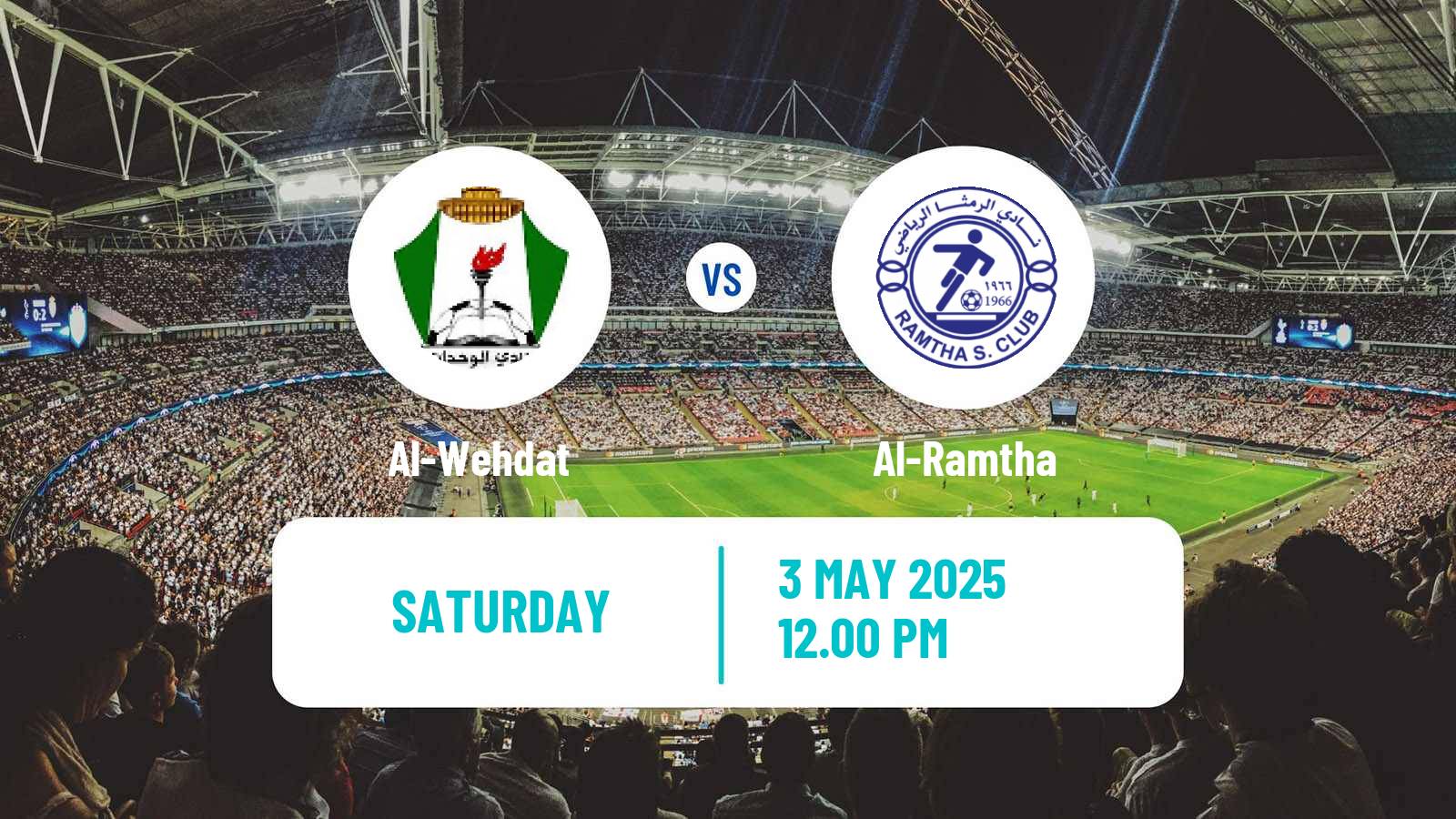 Soccer Jordan Premier League Al-Wehdat - Al-Ramtha