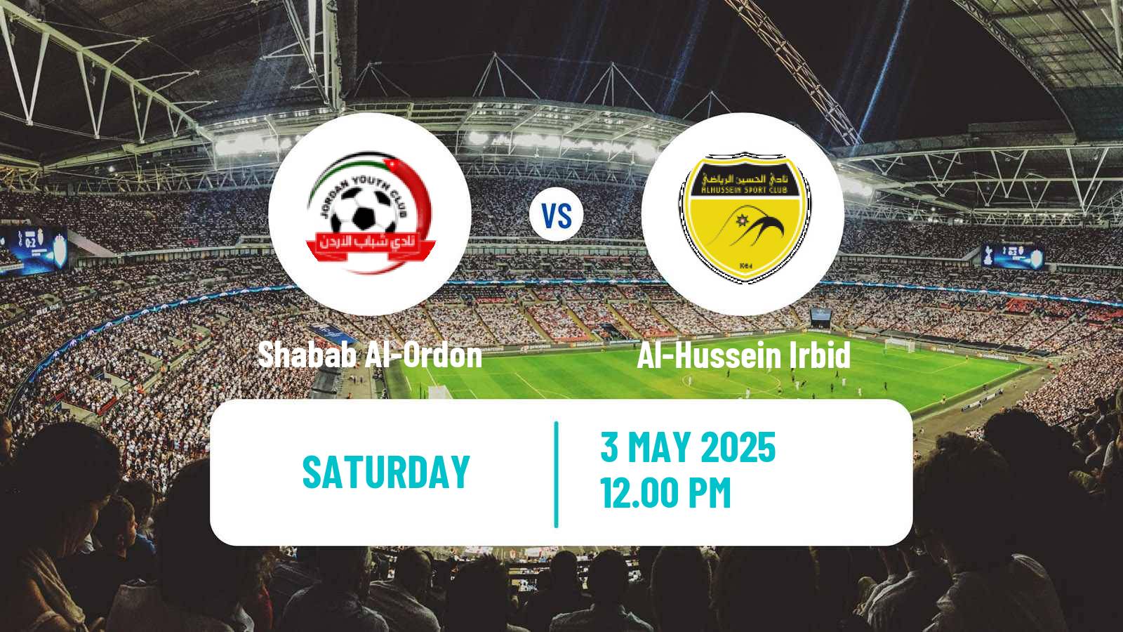 Soccer Jordan Premier League Shabab Al-Ordon - Al-Hussein Irbid