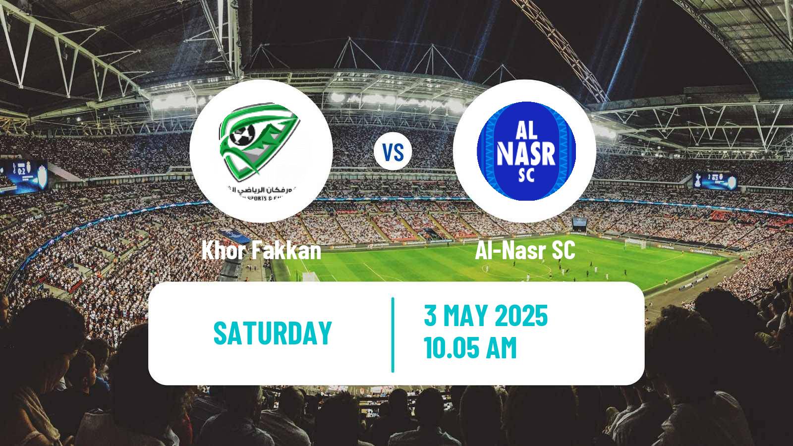 Soccer UAE Football League Khor Fakkan - Al-Nasr