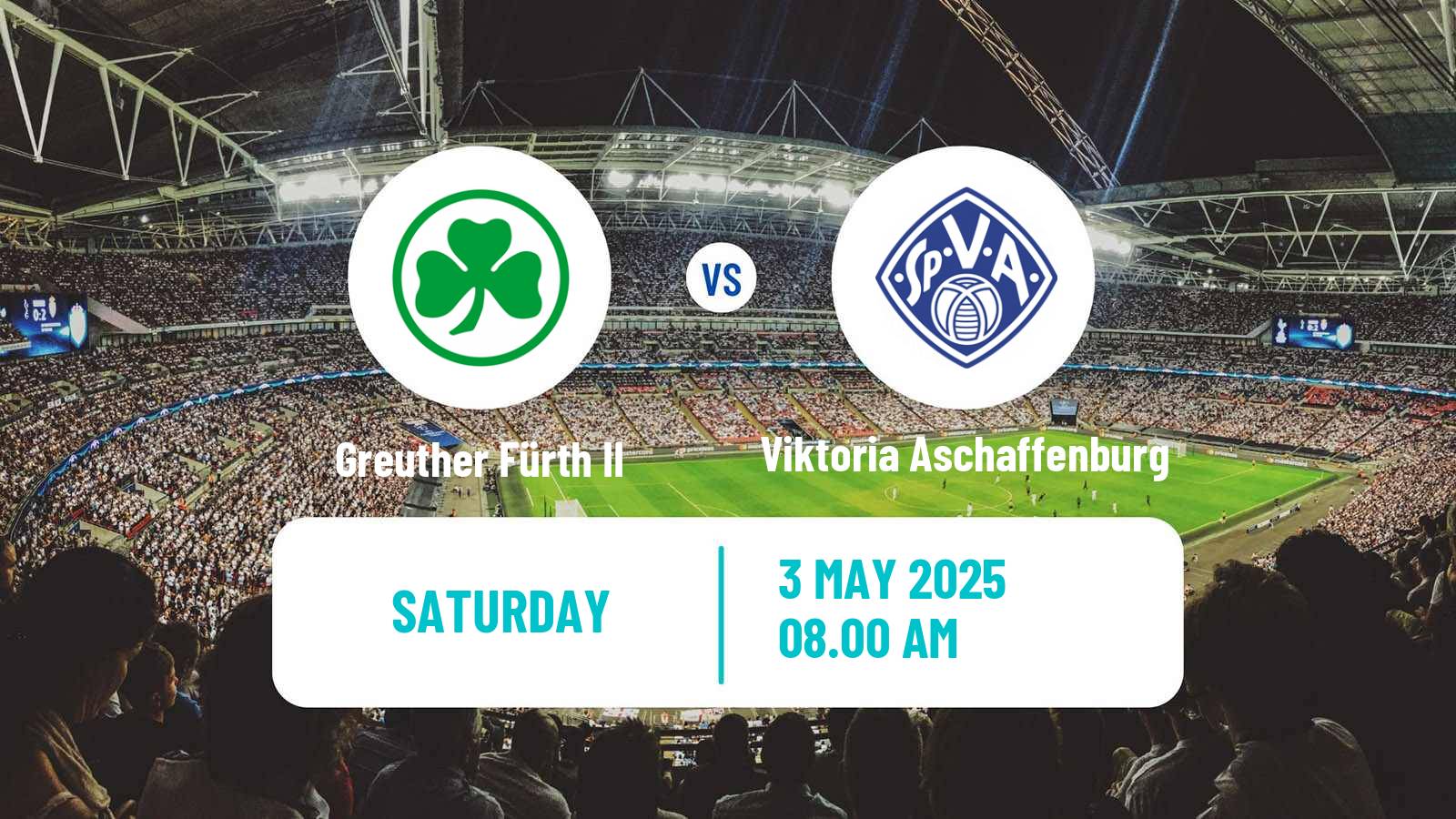 Soccer German Regionalliga Bayern Greuther Fürth II - Viktoria Aschaffenburg