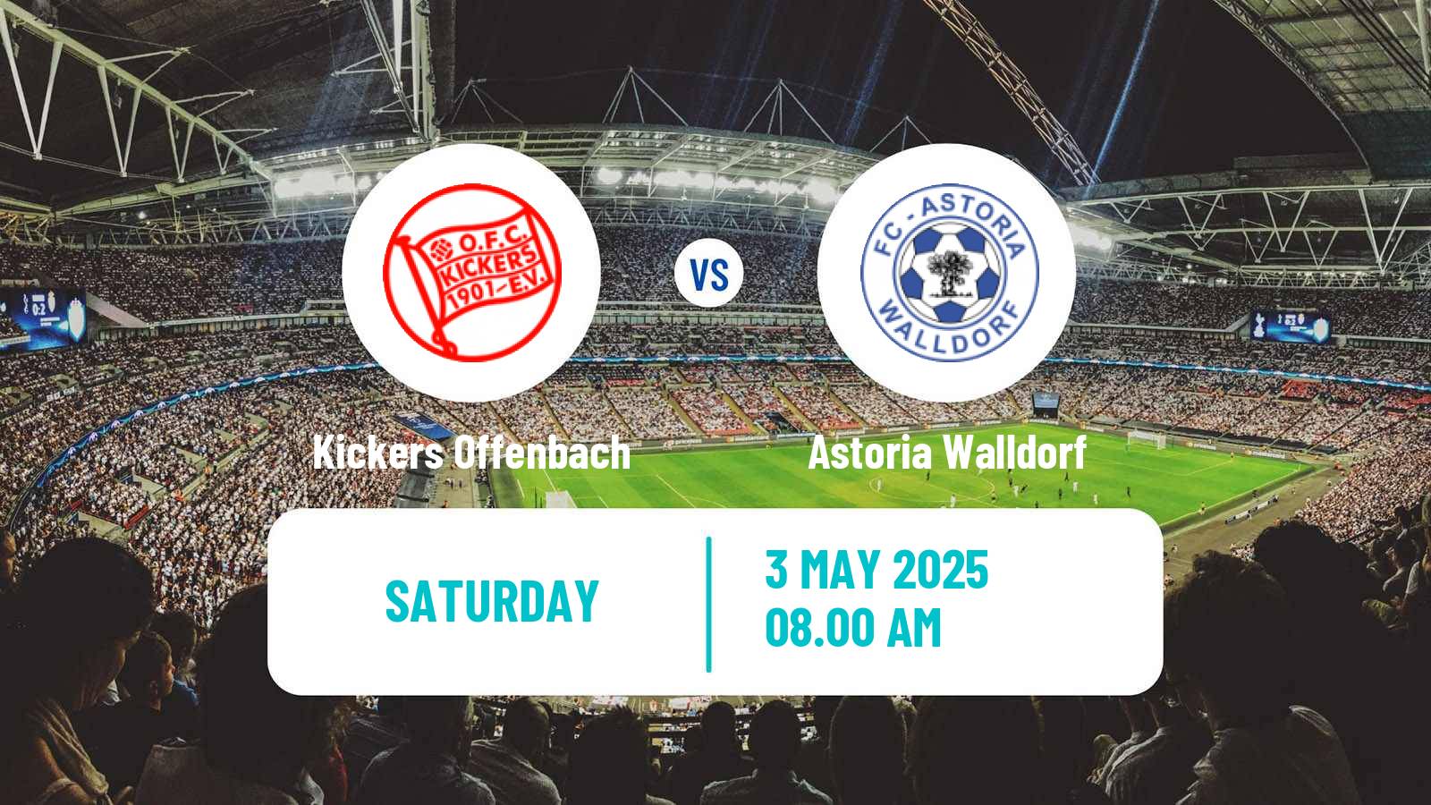 Soccer German Regionalliga Sudwest Kickers Offenbach - Astoria Walldorf