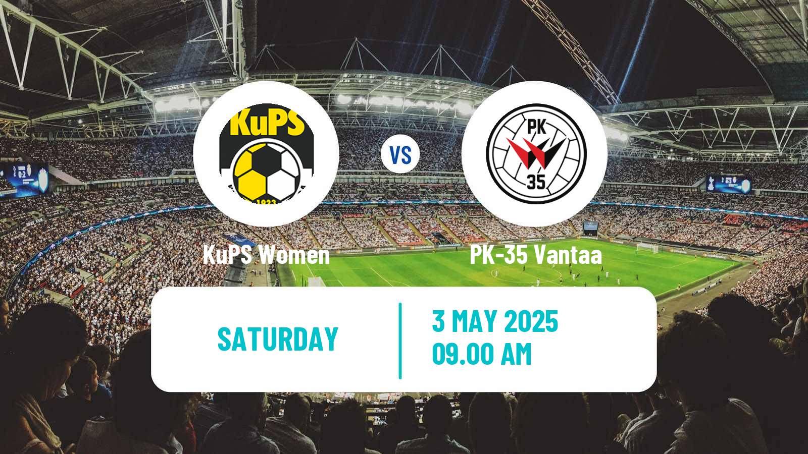 Soccer Finnish Kansallinen Liiga Women KuPS - PK-35 Vantaa