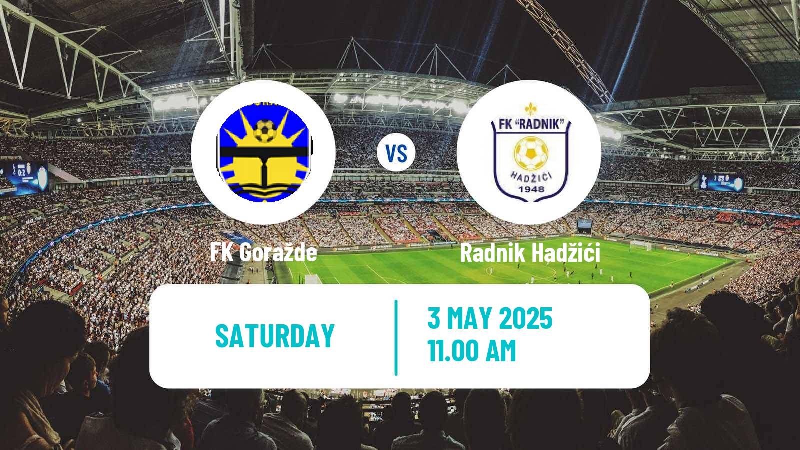 Soccer Bosnian Prva Liga FBiH Goražde - Radnik Hadžići