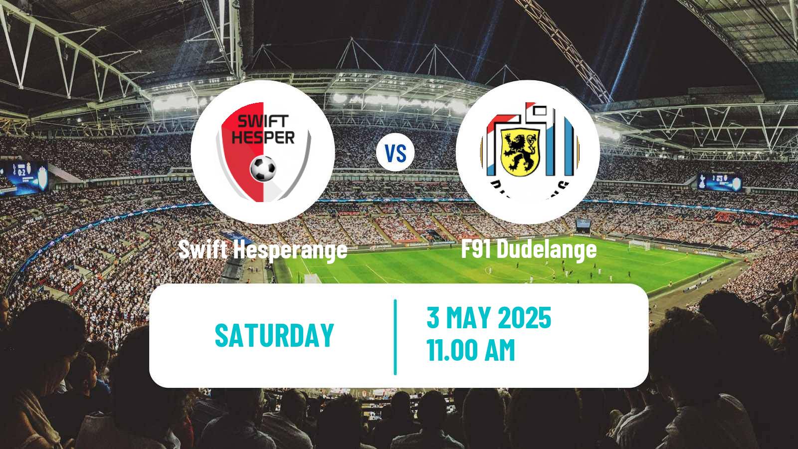 Soccer Luxembourg National Division Swift Hesperange - F91 Dudelange