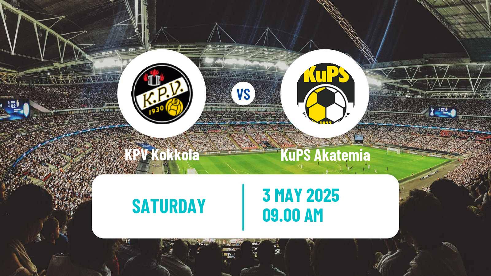 Soccer Finnish Ykkonen KPV Kokkola - KuPS Akatemia