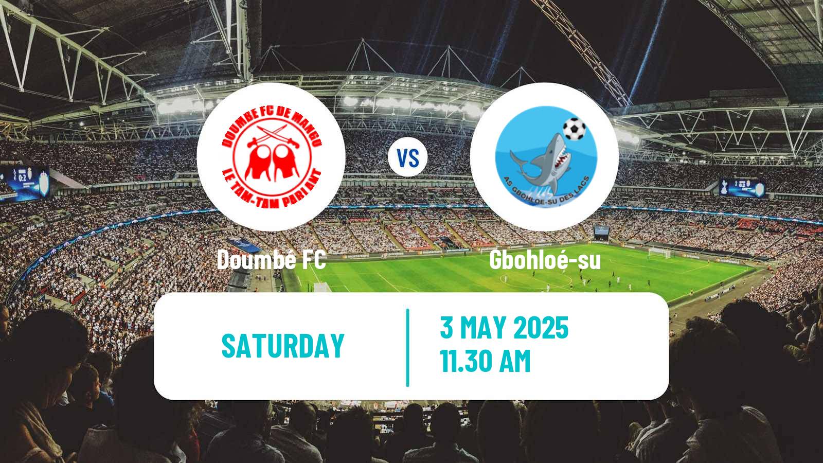 Soccer Togolese Championnat National Doumbé - Gbohloé-su