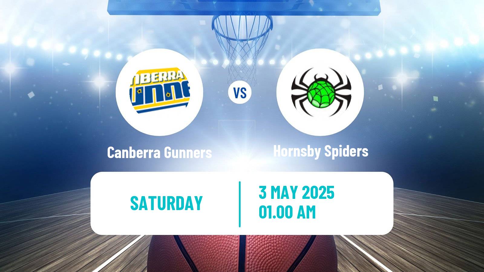 Basketball Australian NBL1 East Canberra Gunners - Hornsby Spiders