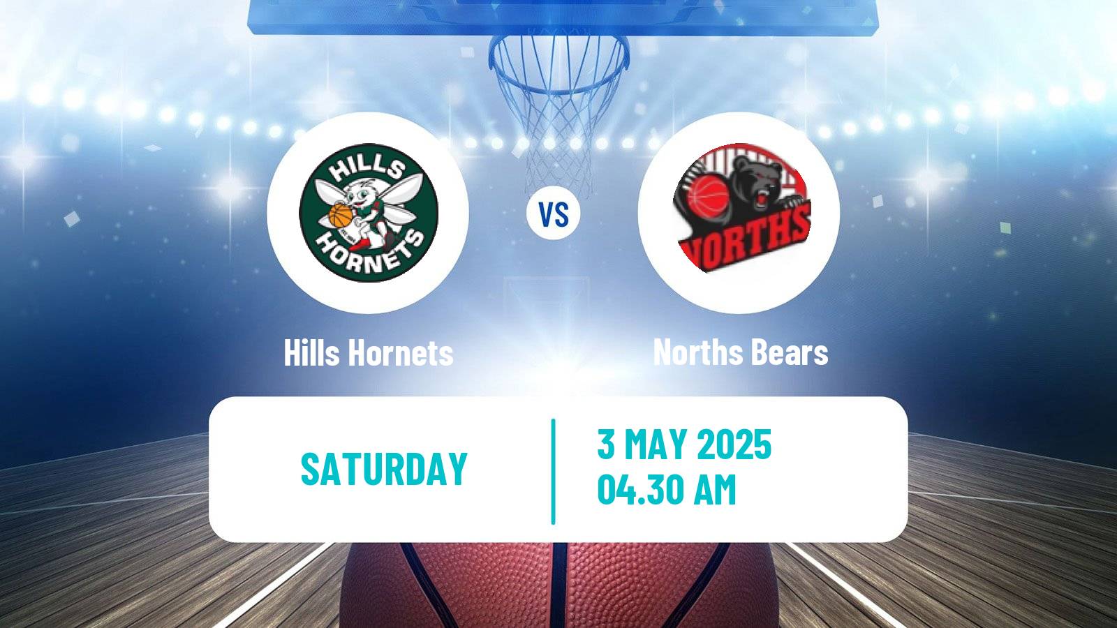 Basketball Australian NBL1 East Hills Hornets - Norths Bears