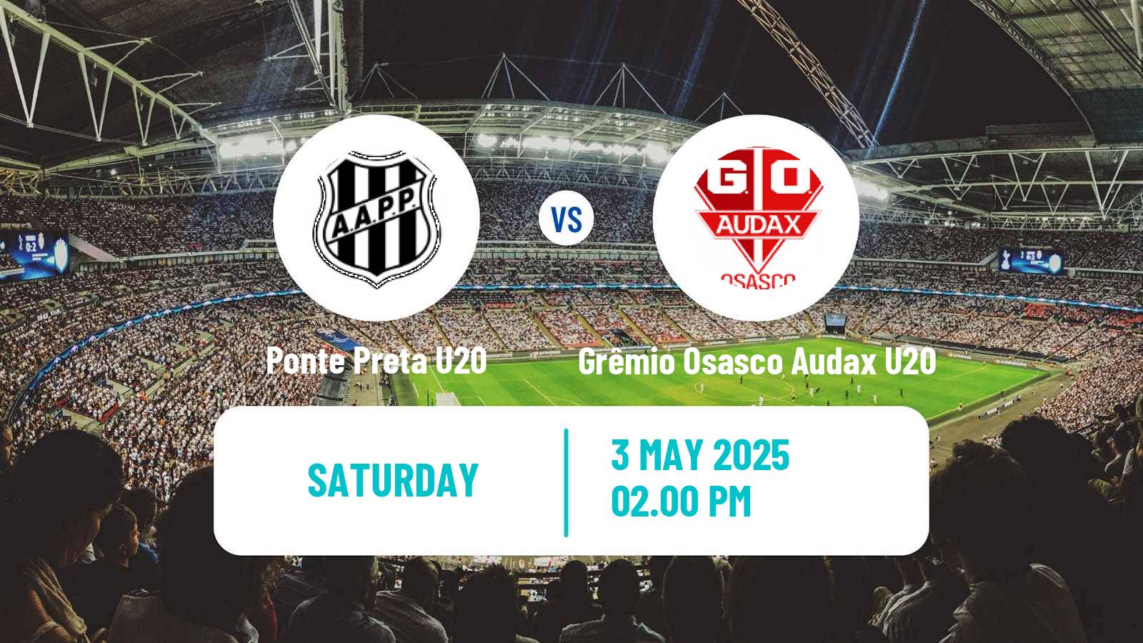 Soccer Brazilian Paulista U20 Ponte Preta U20 - Grêmio Osasco Audax U20