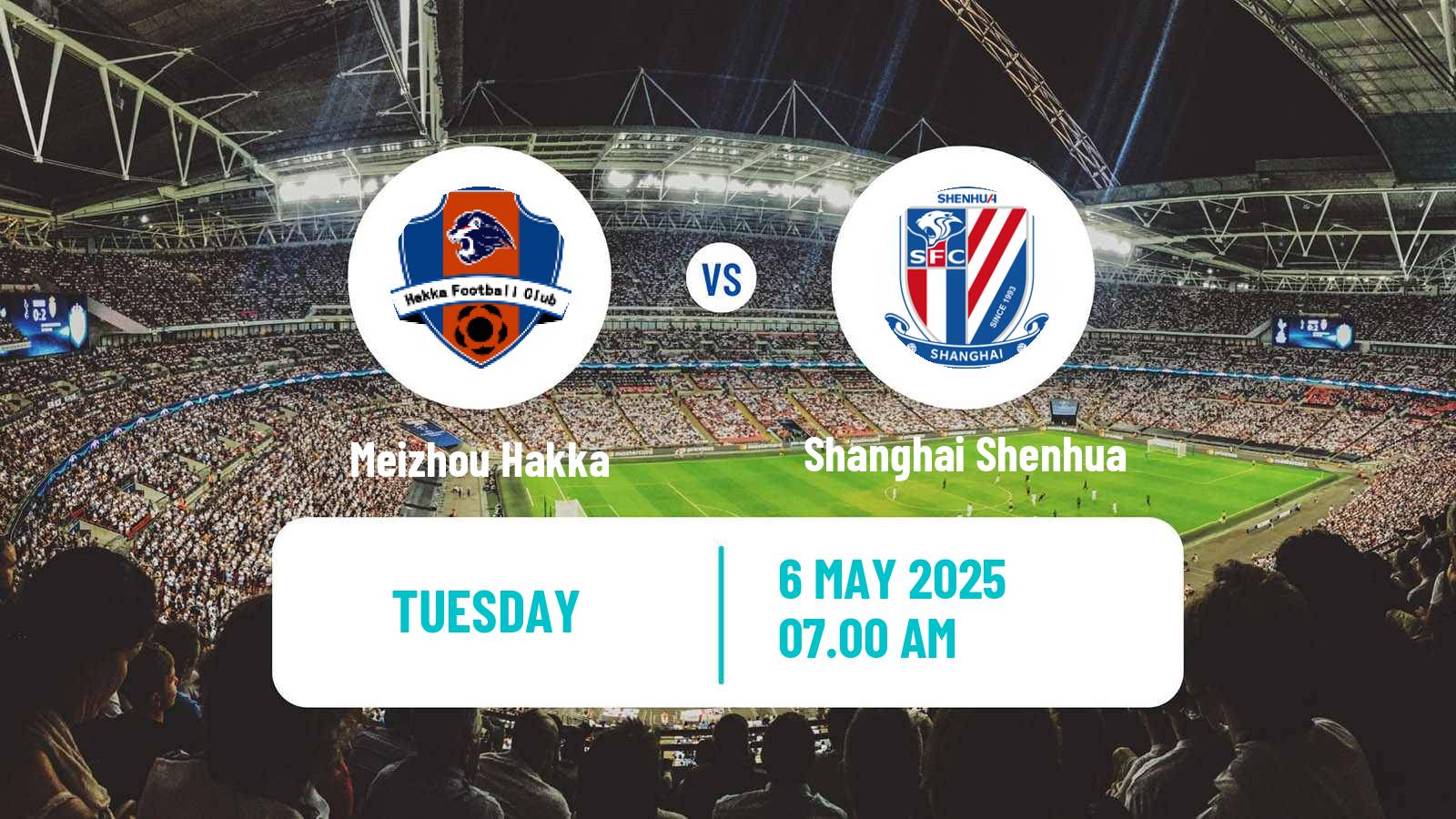 Soccer Chinese Super League Meizhou Hakka - Shanghai Shenhua