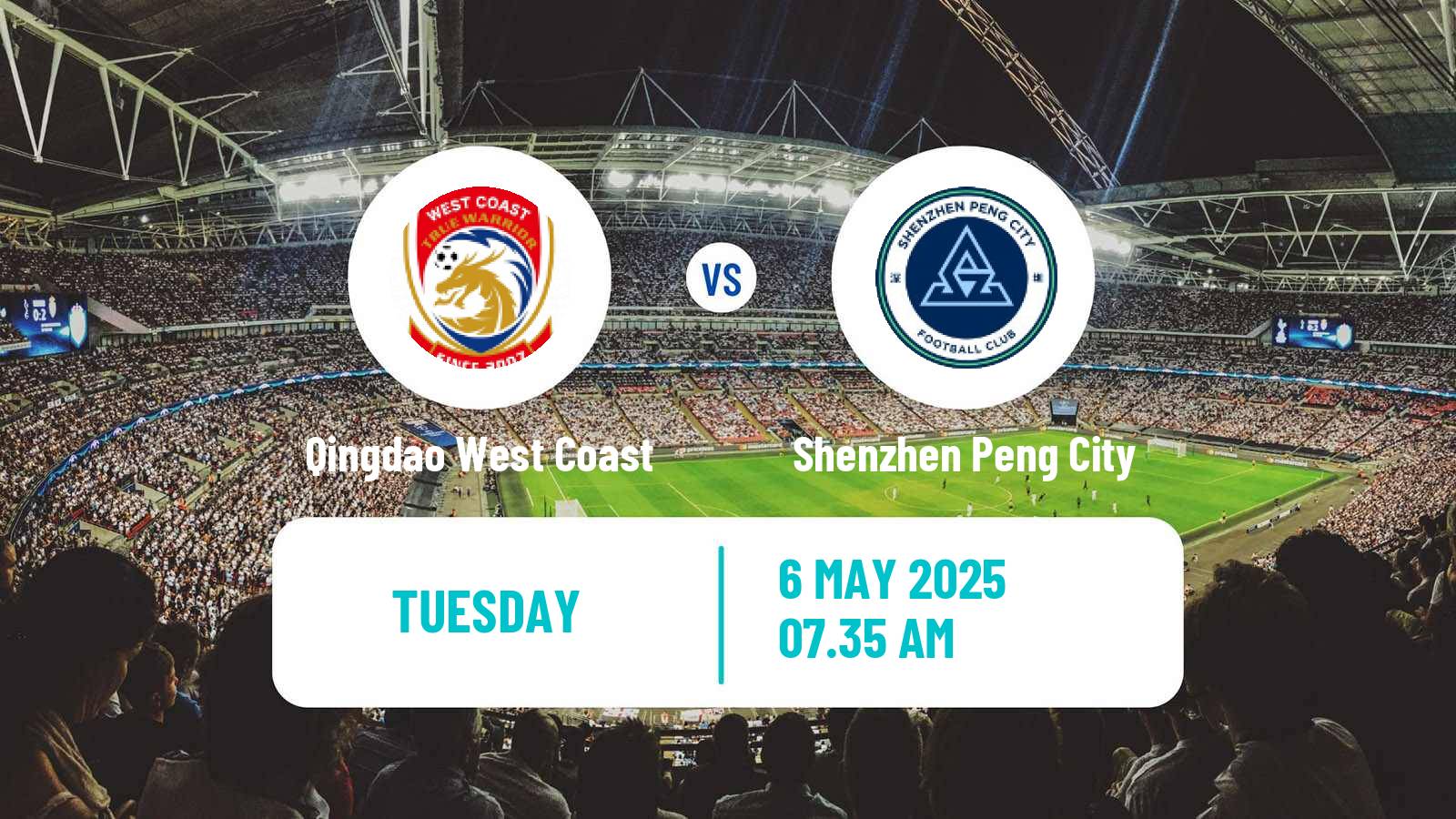 Soccer Chinese Super League Qingdao West Coast - Shenzhen Peng City
