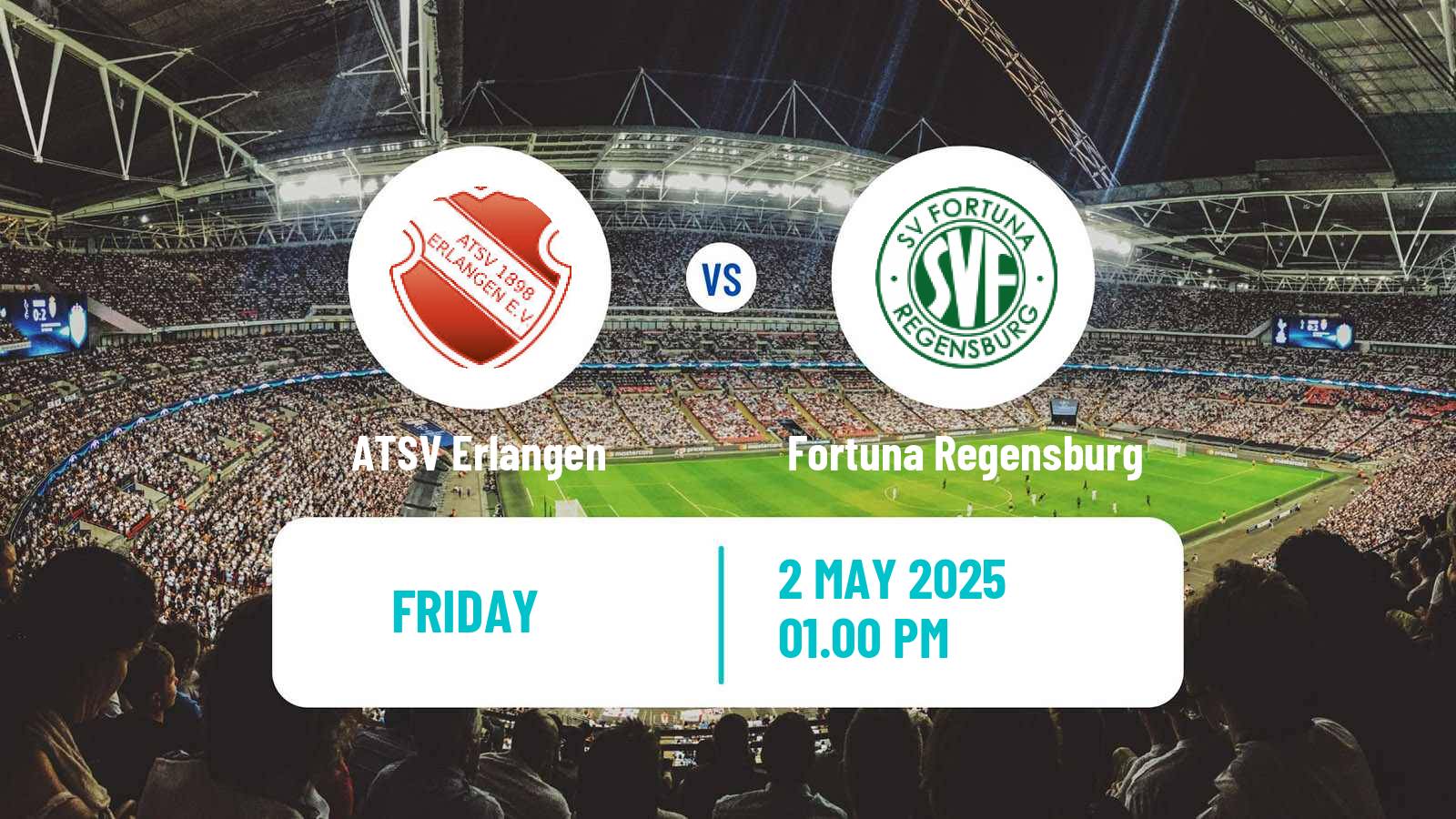 Soccer German Oberliga Bayern Nord ATSV Erlangen - Fortuna Regensburg