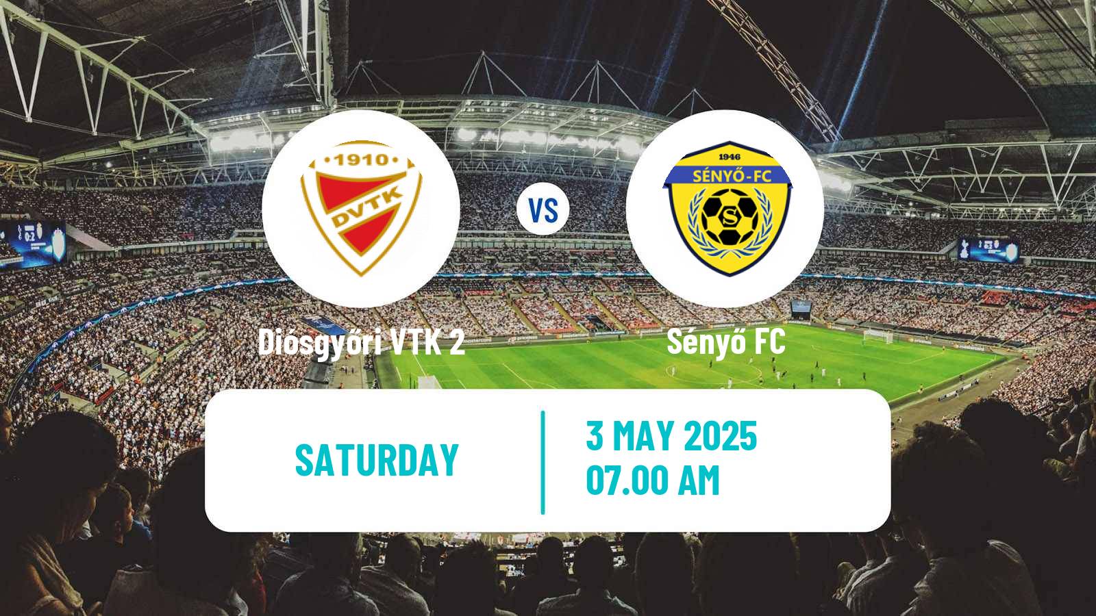 Soccer Hungarian NB III Northeast Diósgyőri VTK 2 - Sényő