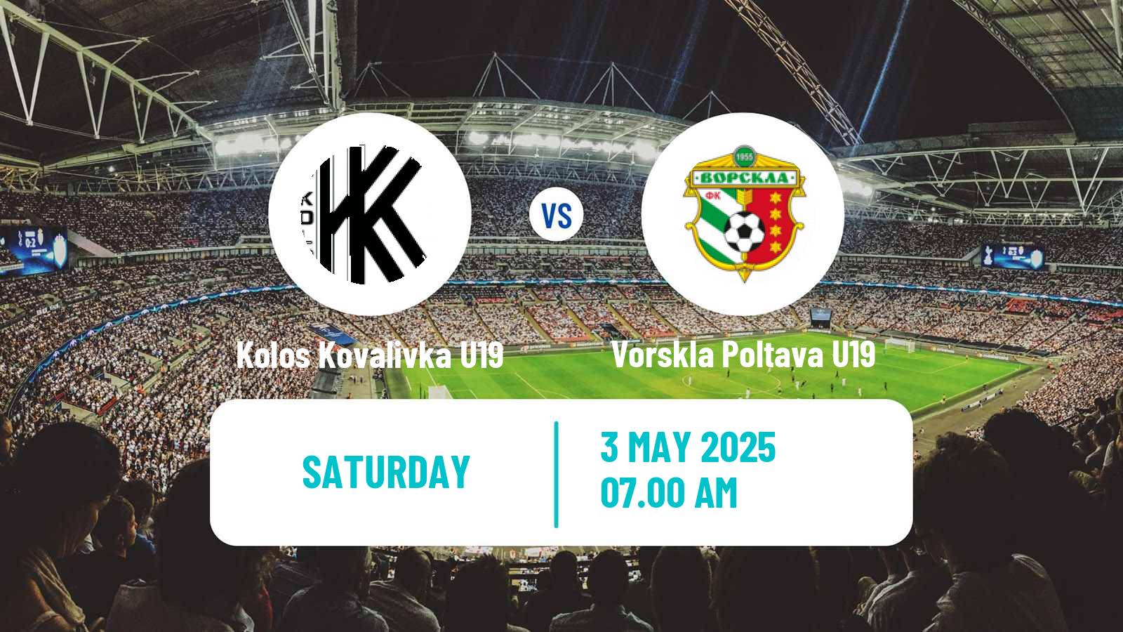 Soccer Ukrainian U19 League Kolos Kovalivka U19 - Vorskla Poltava U19