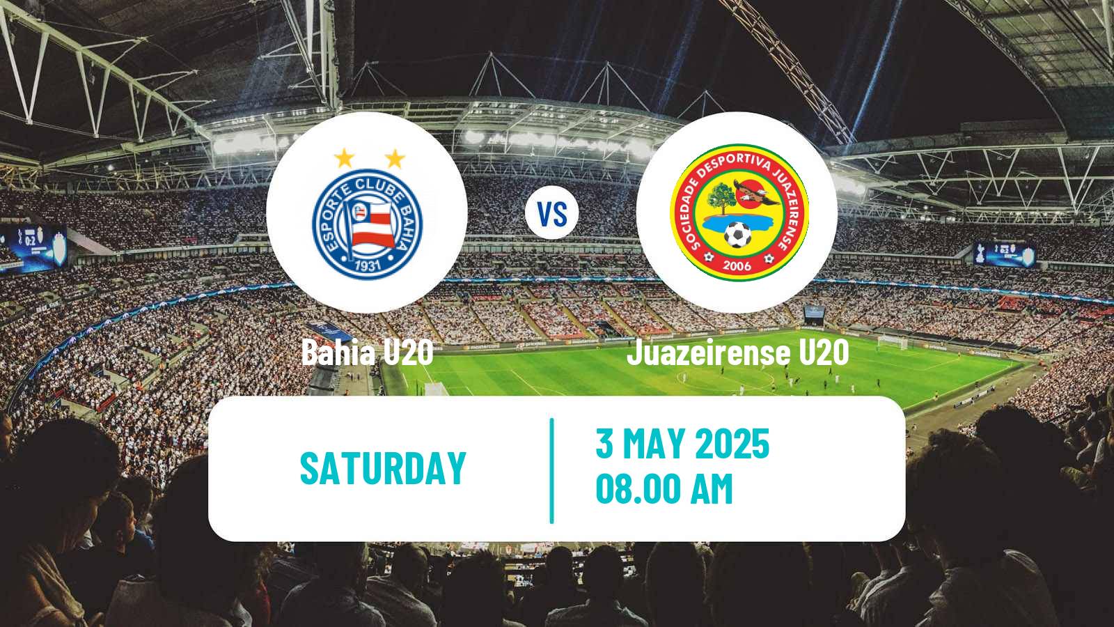 Soccer Brazilian Baiano U20 Bahia U20 - Juazeirense U20
