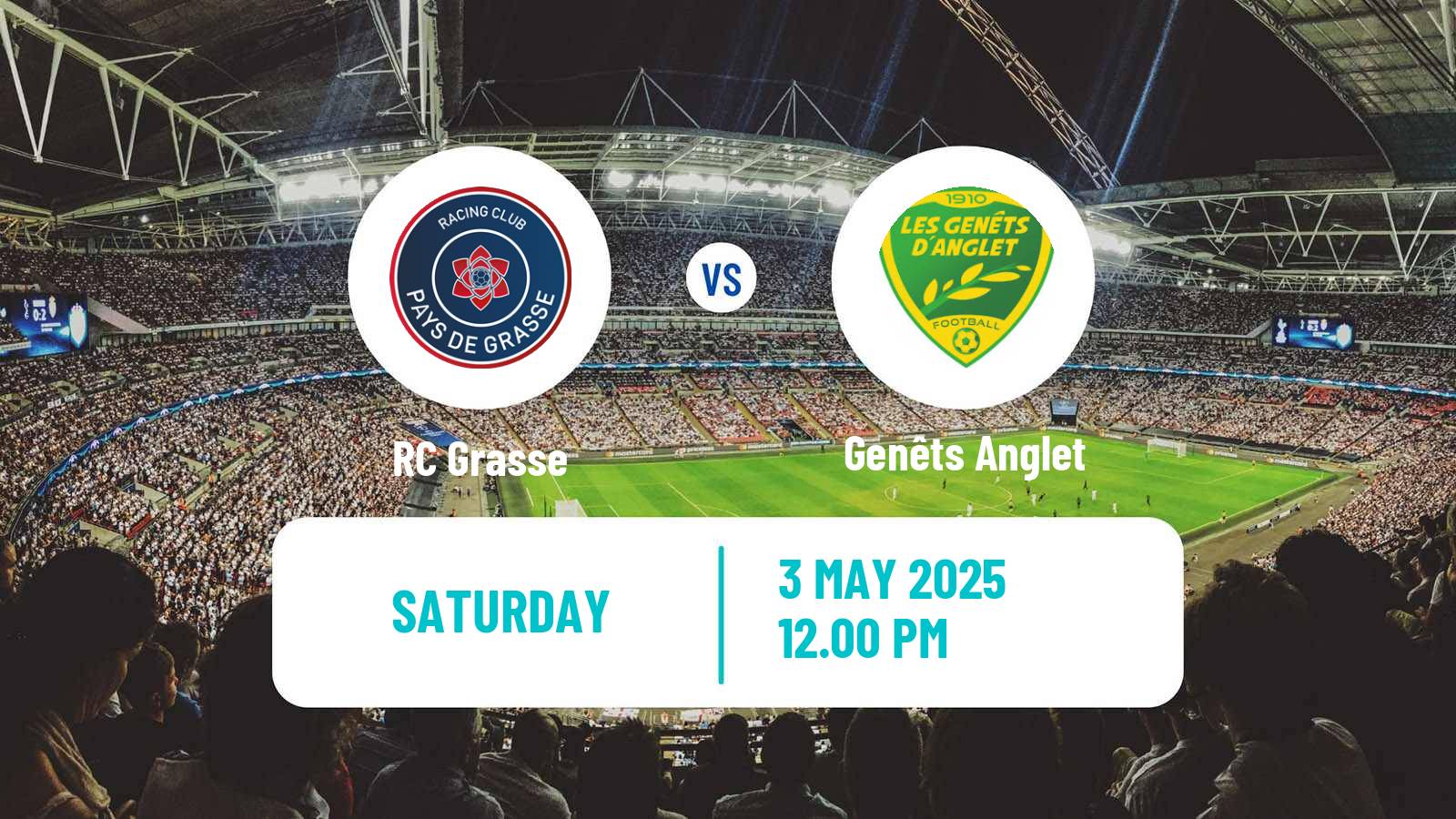 Soccer French National 2 - Group A Grasse - Genêts Anglet