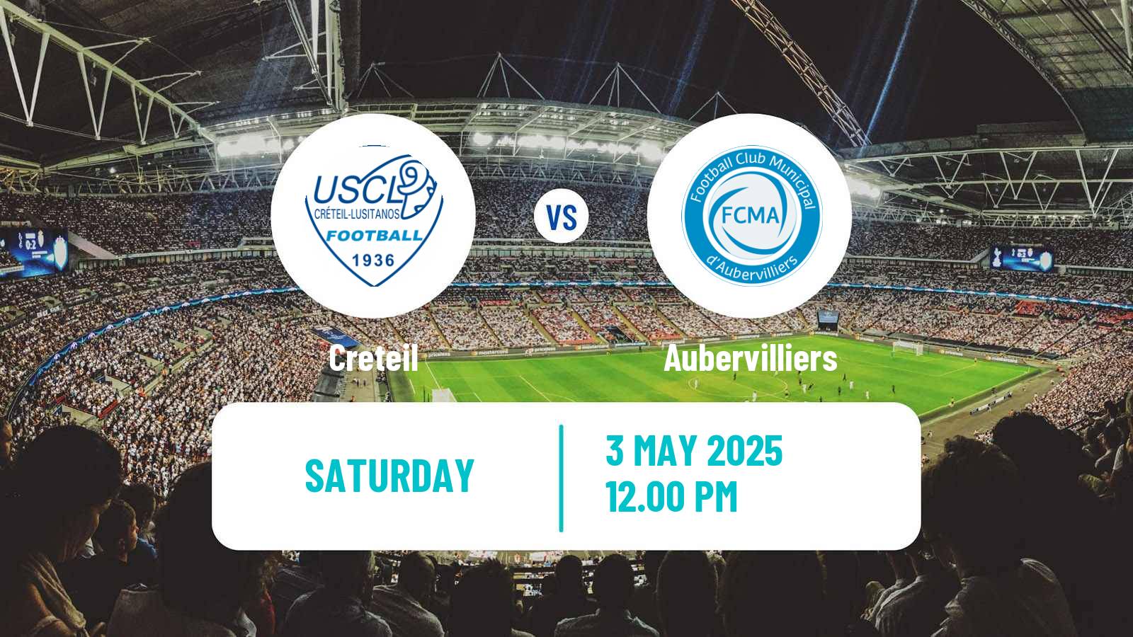 Soccer French National 2 - Group C Creteil - Aubervilliers