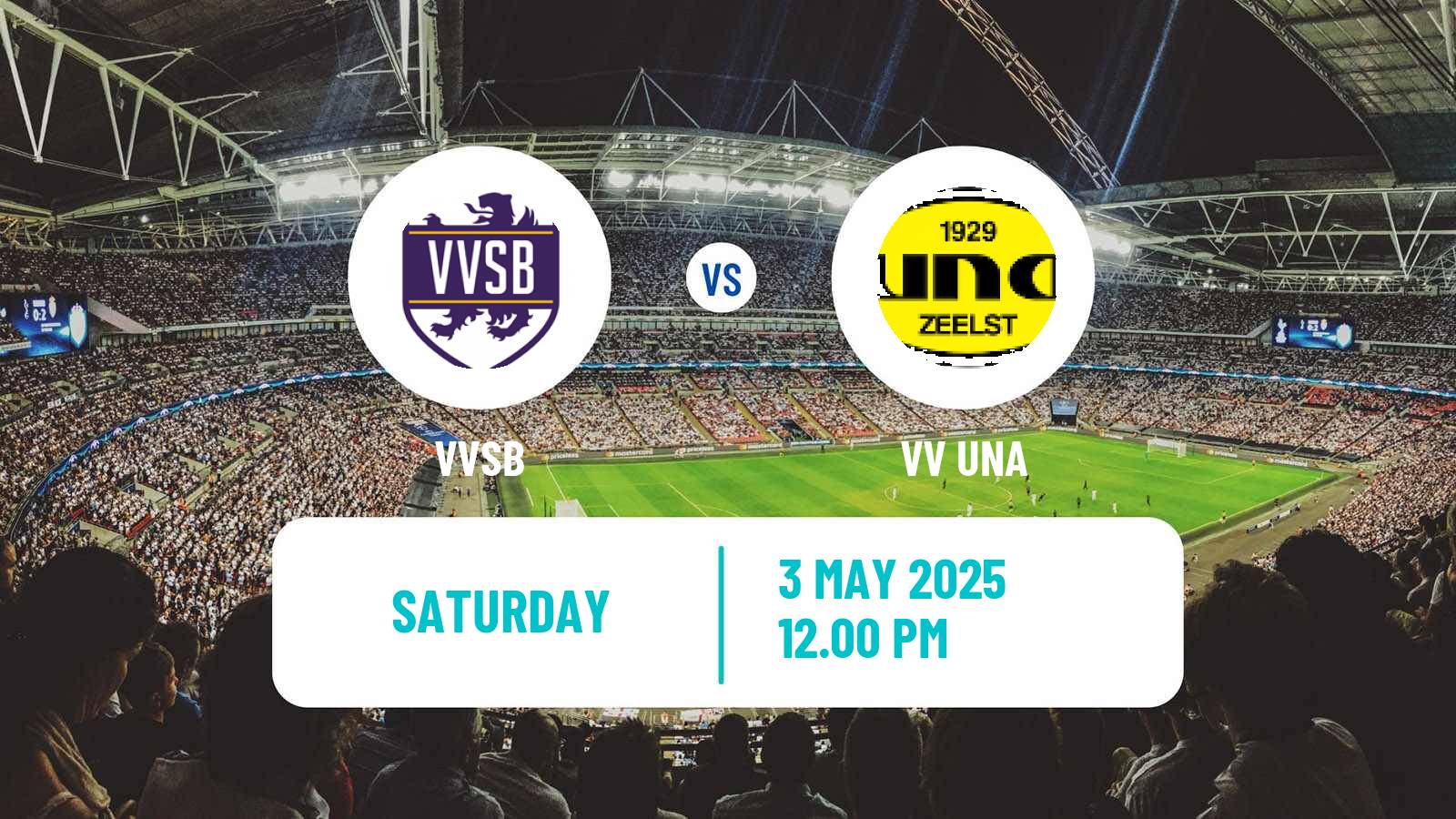 Soccer Dutch Derde Divisie VVSB - UNA