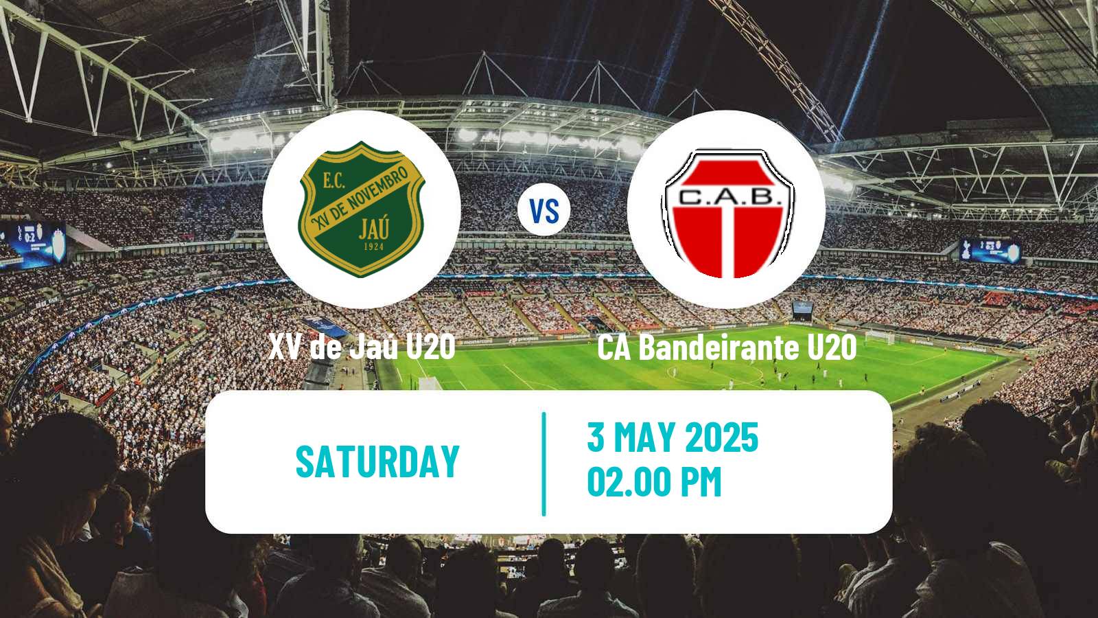 Soccer Brazilian Paulista U20 XV de Jaú U20 - CA Bandeirante U20