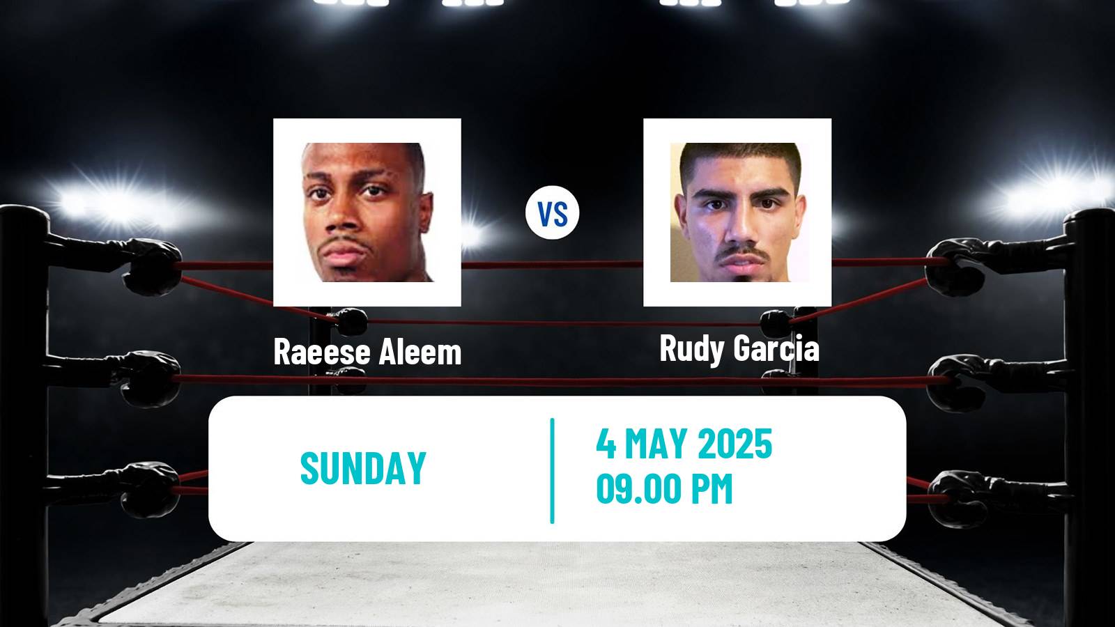 Boxing Featherweight Others Matches Men Raeese Aleem - Rudy Garcia