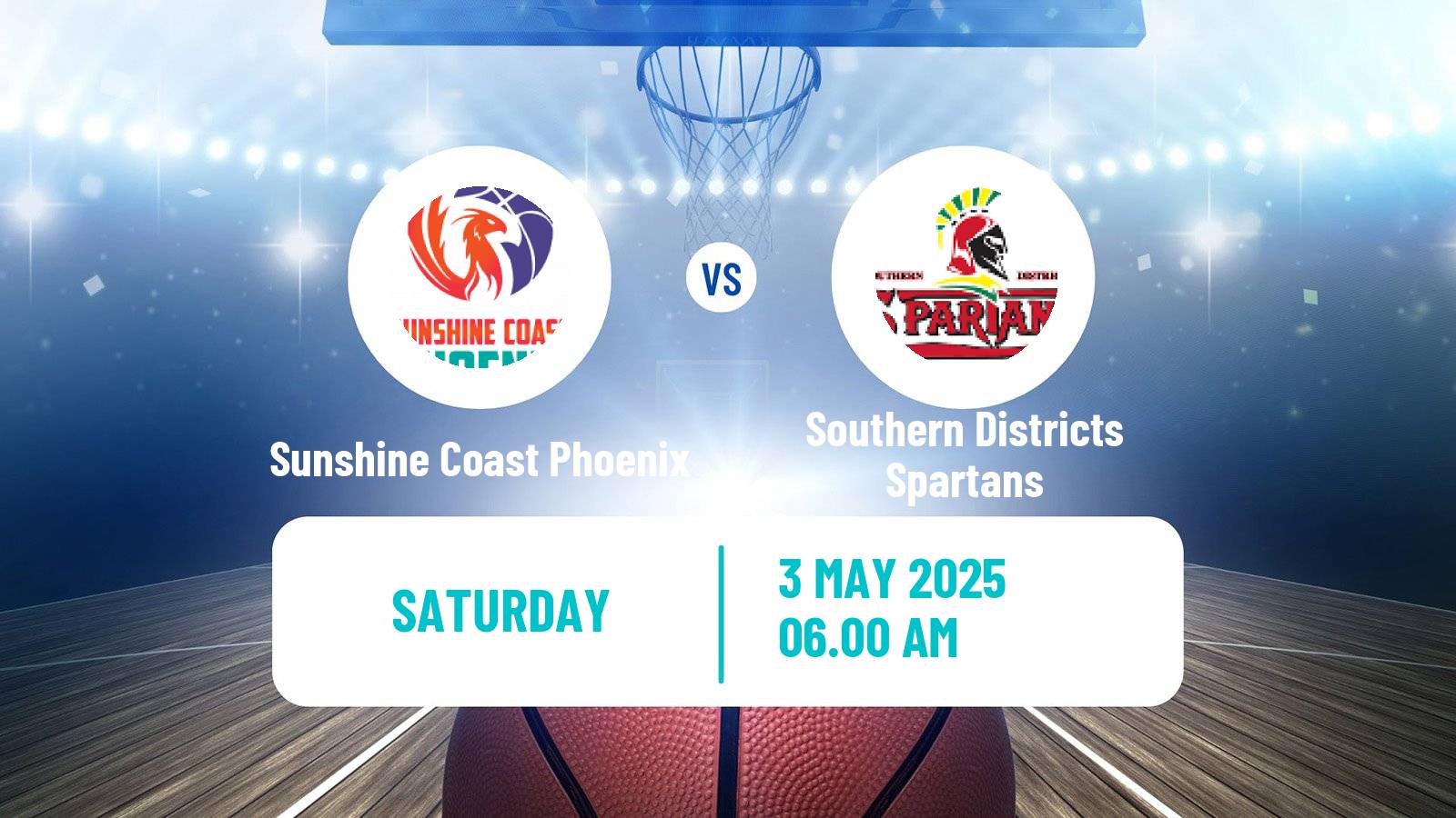 Basketball Australian NBL1 North Sunshine Coast Phoenix - Southern Districts Spartans