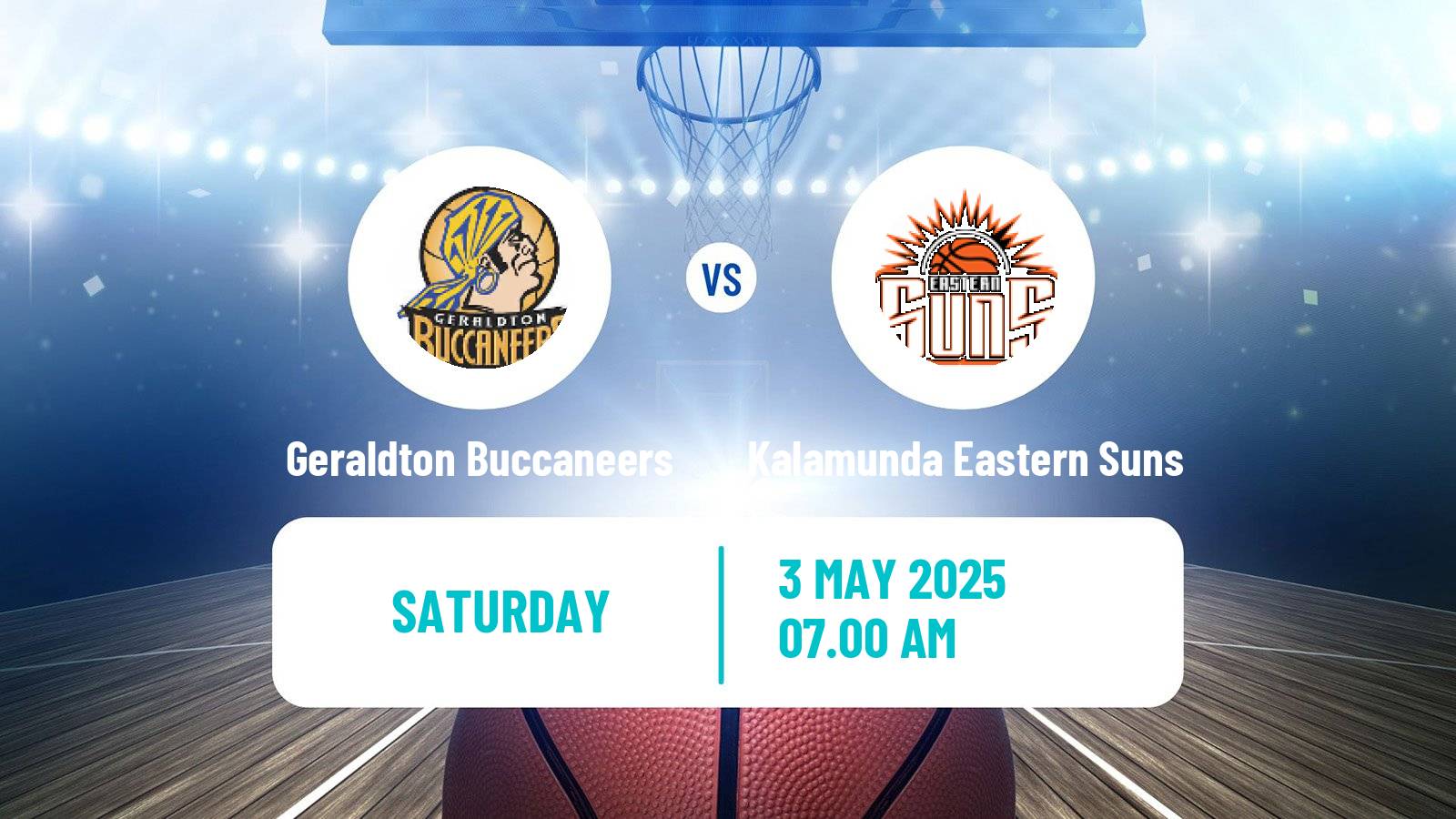 Basketball Australian NBL1 West Geraldton Buccaneers - Kalamunda Eastern Suns