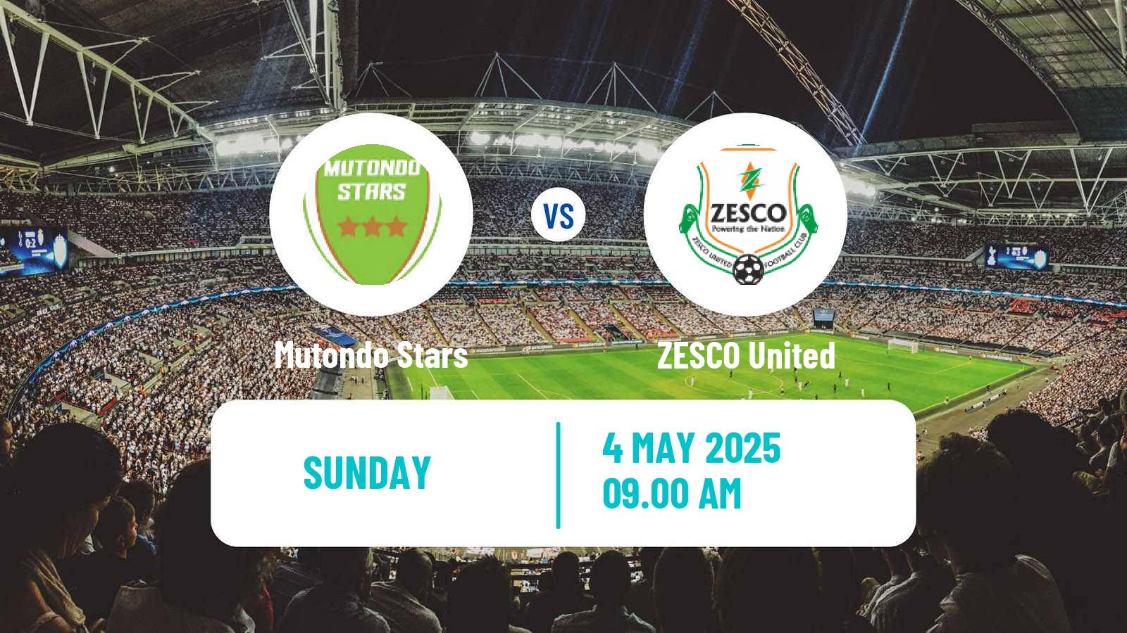 Soccer Zambian Premier League Mutondo Stars - ZESCO United