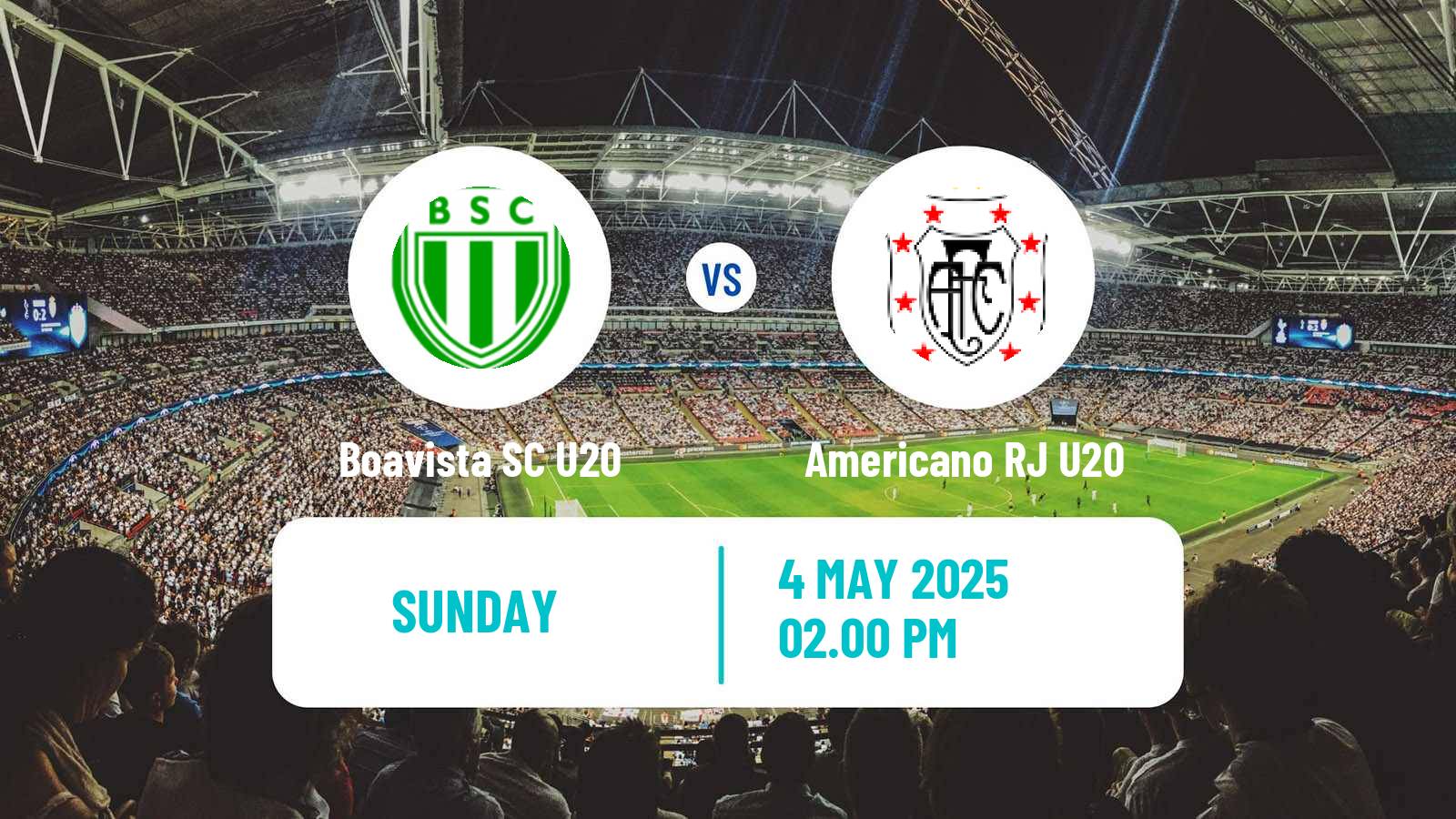 Soccer Brazilian Copa Rio U20 Boavista SC U20 - Americano RJ U20