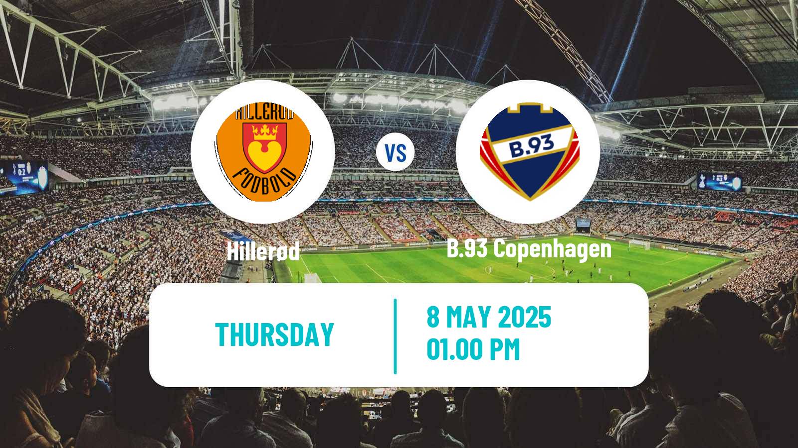 Soccer Danish 1 Division Hillerød - B.93 Copenhagen