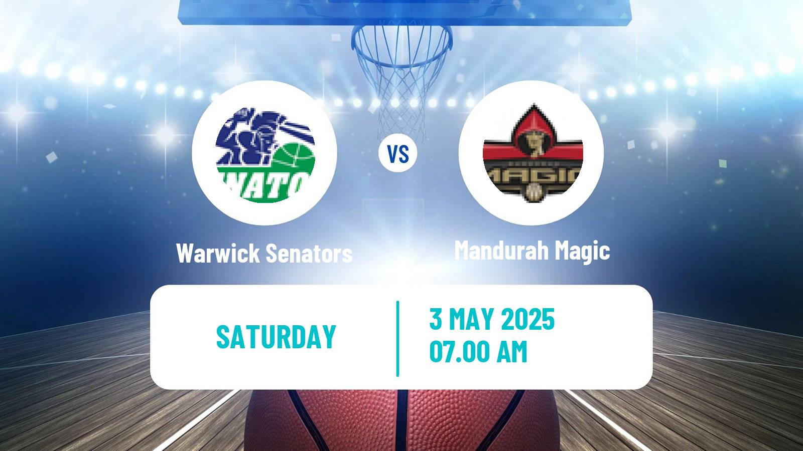 Basketball Australian NBL1 West Warwick Senators - Mandurah Magic