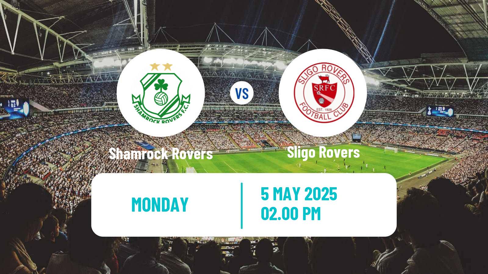 Soccer Irish Premier Division Shamrock Rovers - Sligo Rovers