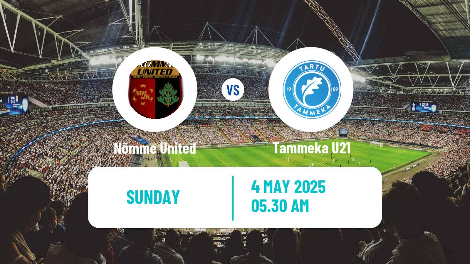 Soccer Estonian Esiliiga Nõmme United - Tammeka U21