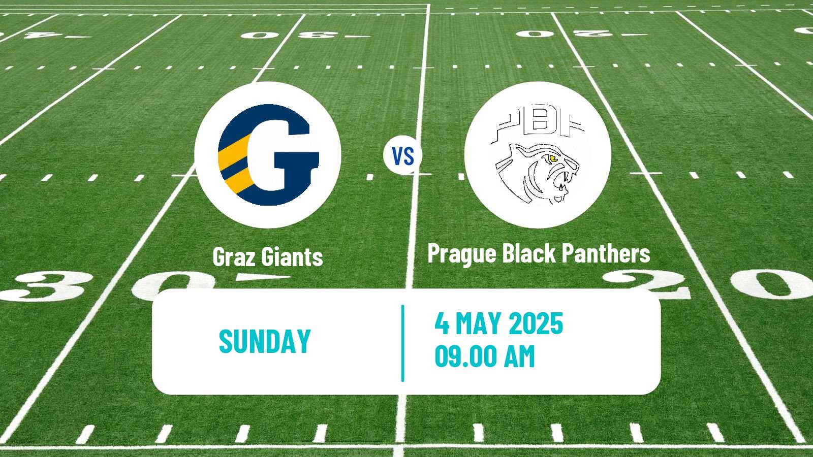 American football Austrian Football League Graz Giants - Prague Black Panthers