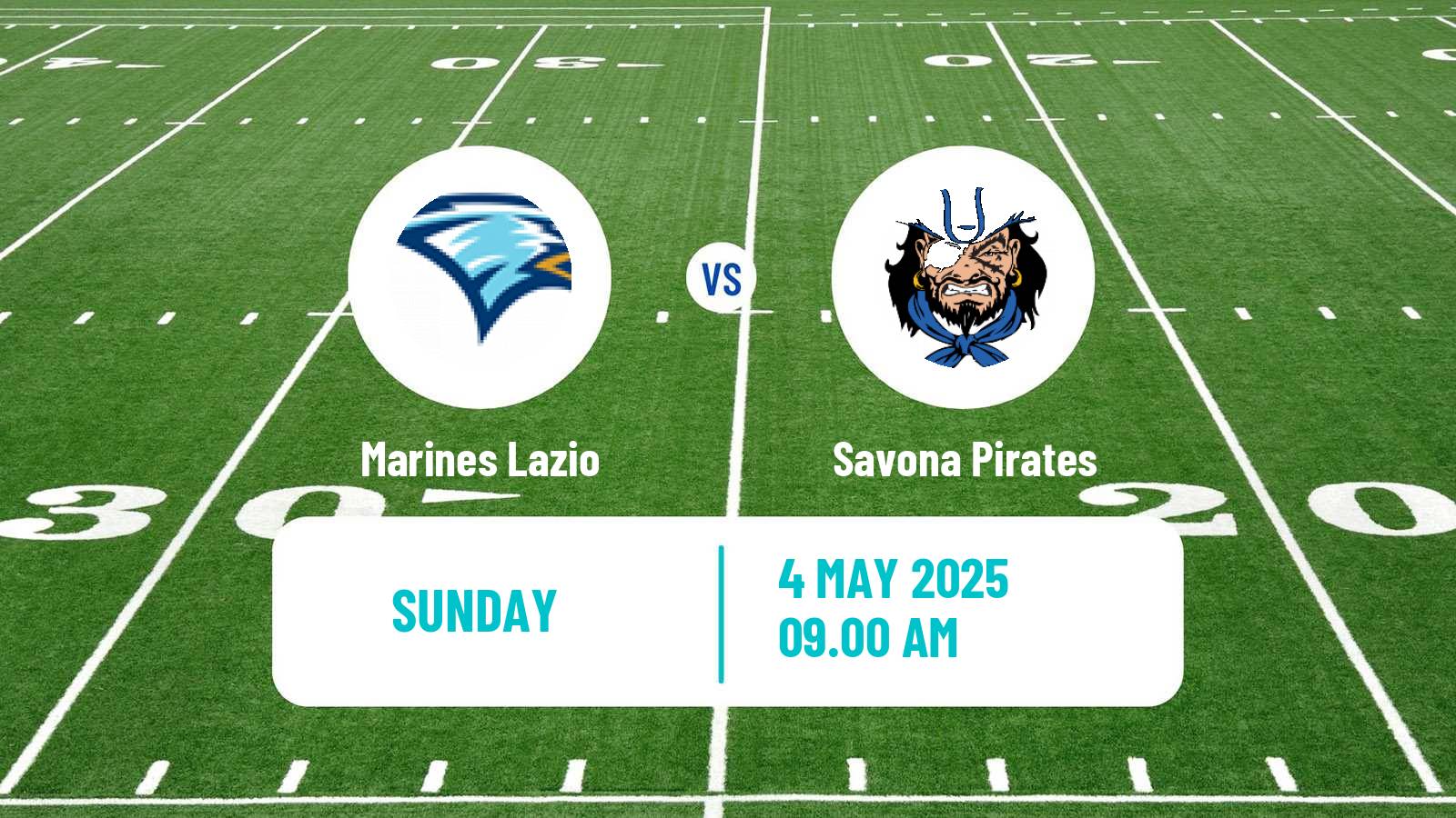 American football Italian IFL Marines Lazio - Savona Pirates