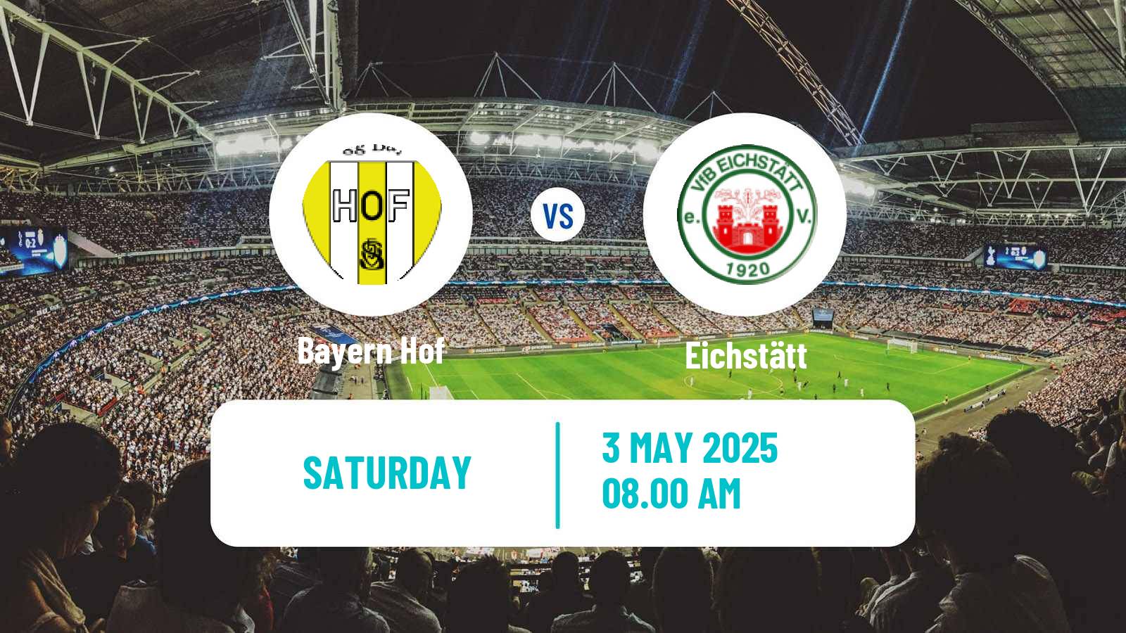 Soccer German Oberliga Bayern Nord Bayern Hof - Eichstätt