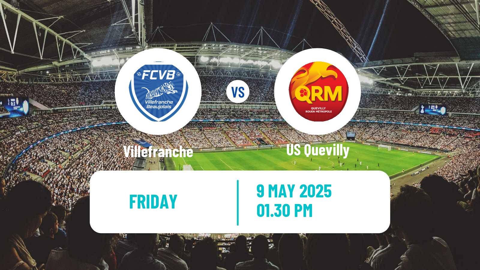 Soccer French National League Villefranche - Quevilly
