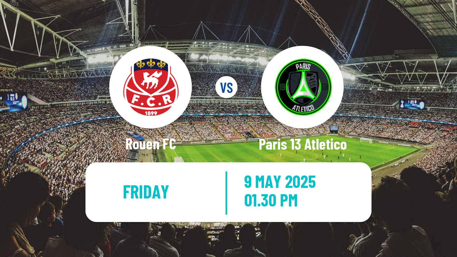Soccer French National League Rouen FC - Paris 13 Atletico