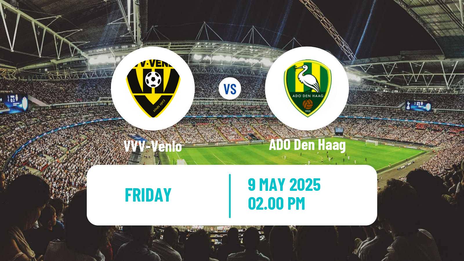Soccer Dutch Eerste Divisie VVV-Venlo - ADO Den Haag