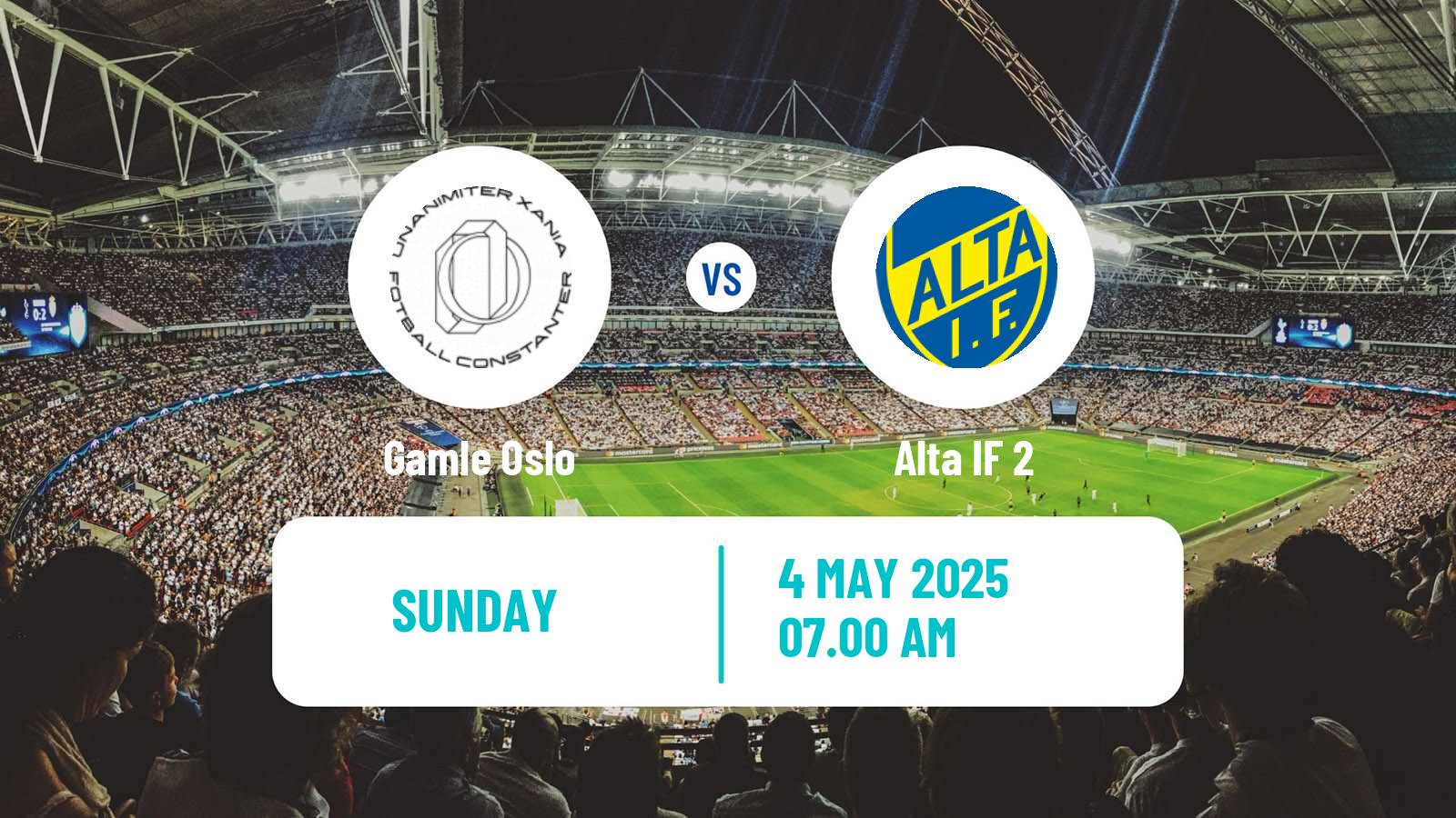 Soccer Norwegian Division 3 - Group 1 Gamle Oslo - Alta 2